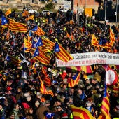 Manifestación convocada por el independentismo catalán