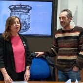 Rueda de prensa del diputado en la Junta General Ricardo Menéndez Salmón, y la portavoz de Somos Oviedo, Ana Taboada. - EUROPA PRESS