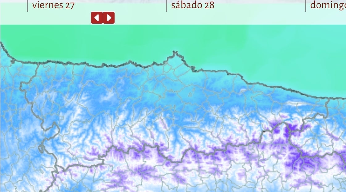 Asturias verá nieve a partir de 500 metros este fin de semana Asturias verá nieve a partir de 500 metros este fin de semana