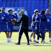 Pellicer en el entrenamiento del Málaga CF Pellicer en el entrenamiento del Málaga CF