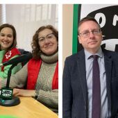Eva Alemañ y Sara Zumel, de Cruz Roja y Miguel Hermosa, decano del Colegio de Abogados
