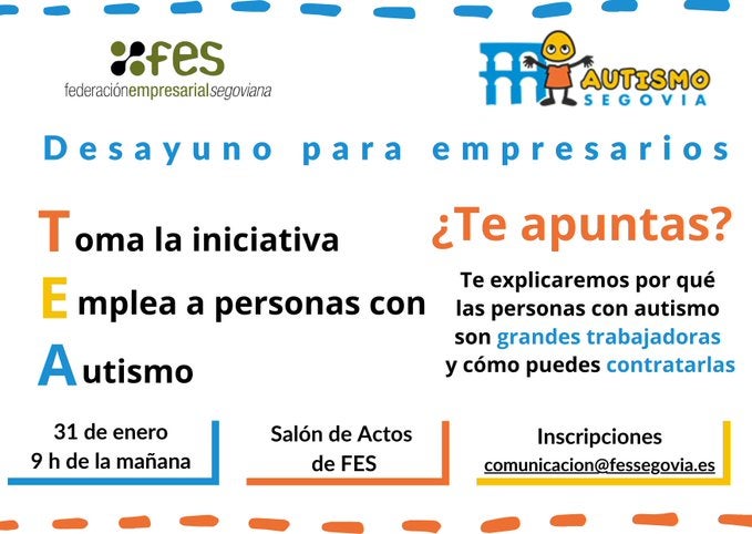FES y Autismo organizan un desayuno con empresarios segovianos FES y Autismo organizan un desayuno con empresarios segovianos