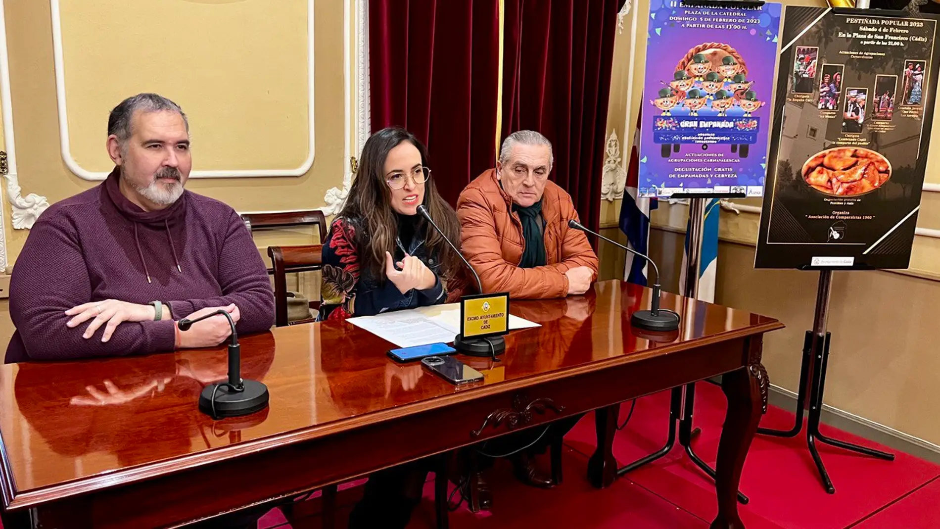 Presentación de la programación de ambas fiestas en el Ayuntamiento de Cádiz