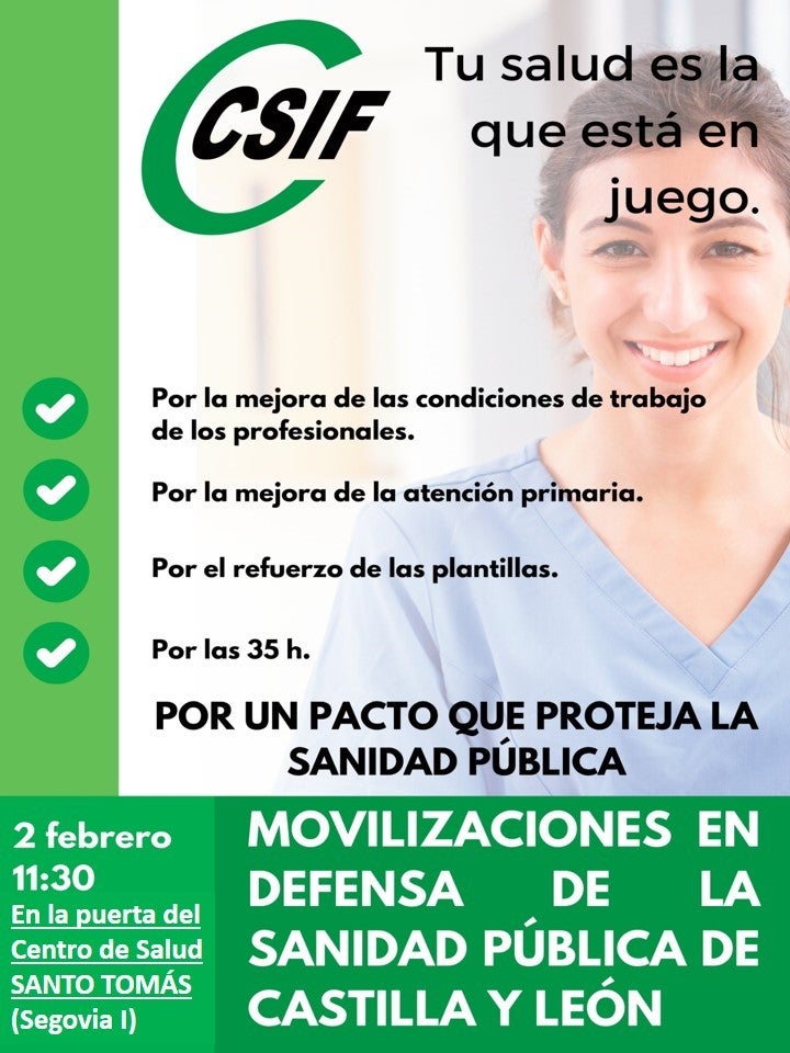 CSIF convoca para mañana una manifestación por la saturación en el sistema sanitario CSIF convoca para mañana una manifestación por la saturación en el sistema sanitario