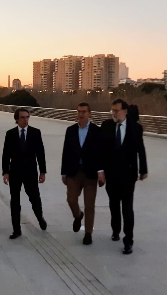 José María Aznar, Alberto Núñez-Feijóo y Mariano Rajoy en la XXVI Intermunicipal del PP