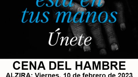 CARTEL MANOS UNIDAS CENA ALZIRA