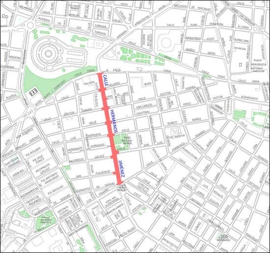 La calle Hermanos Jiménez contará, por fin, con carril bici La calle Hermanos Jiménez contará, por fin, con carril bici