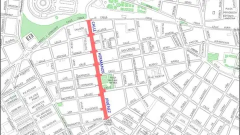 La calle Hermanos Jiménez contará por fin con carril bici La calle Hermanos Jiménez contará por fin con carril bici