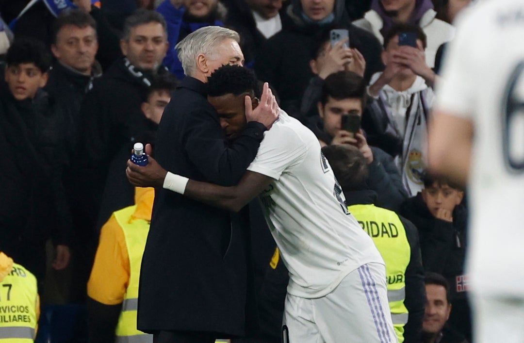 Ancelotti: "Lo de Vinicius es un problema del fútbol español" Ancelotti: "Lo de Vinicius es un problema del fútbol español"