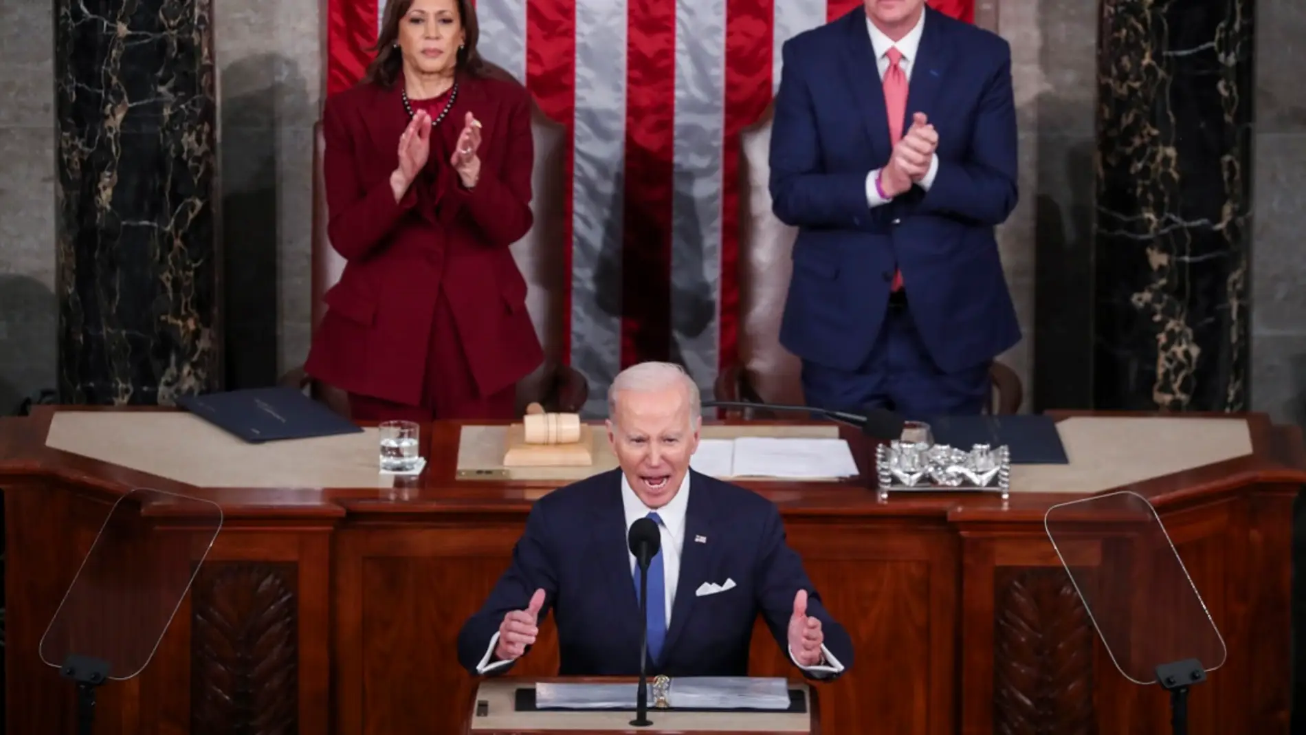 El presidente de los Estados Unidos, Joe Biden pronuncia el discurso sobre el Estado de la Unión. 