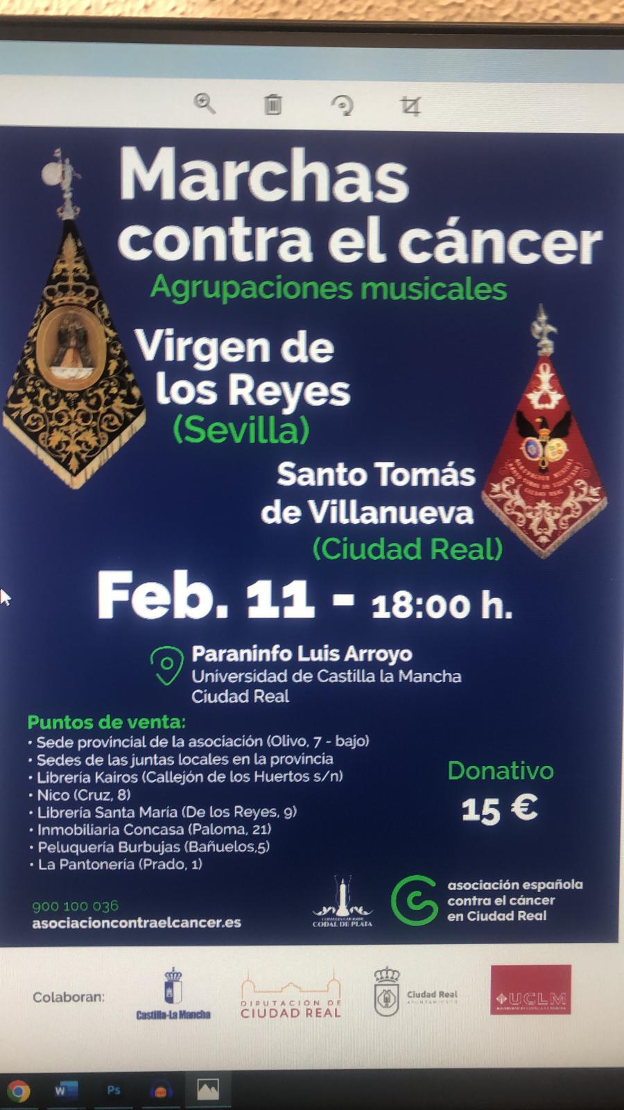 Ciudad Real acogerá el sábado un concierto de marchas cofrades a beneficio de la AECC Ciudad Real acogerá el sábado un concierto de marchas cofrades a beneficio de la AECC