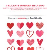 Cartel de la donación en la Diputación de Alicante con motivo de San Valentín