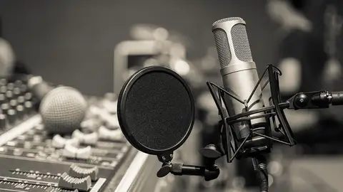 Micro en un estudio de radio Micro en un estudio de radio