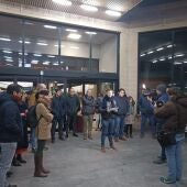 Concentración de usuarios en la estación del AVE de Ciudad Real el pasado 13 de febrero