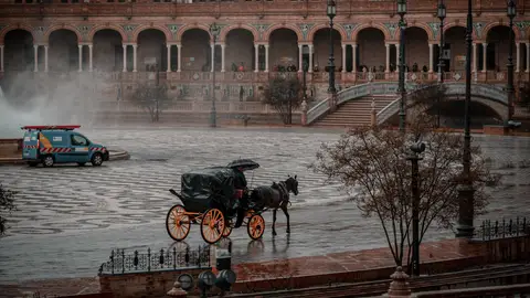 Plaza España, Sevilla La semana santa 2023 cae en abril: ¿qué tiempo nos podemos esperar?