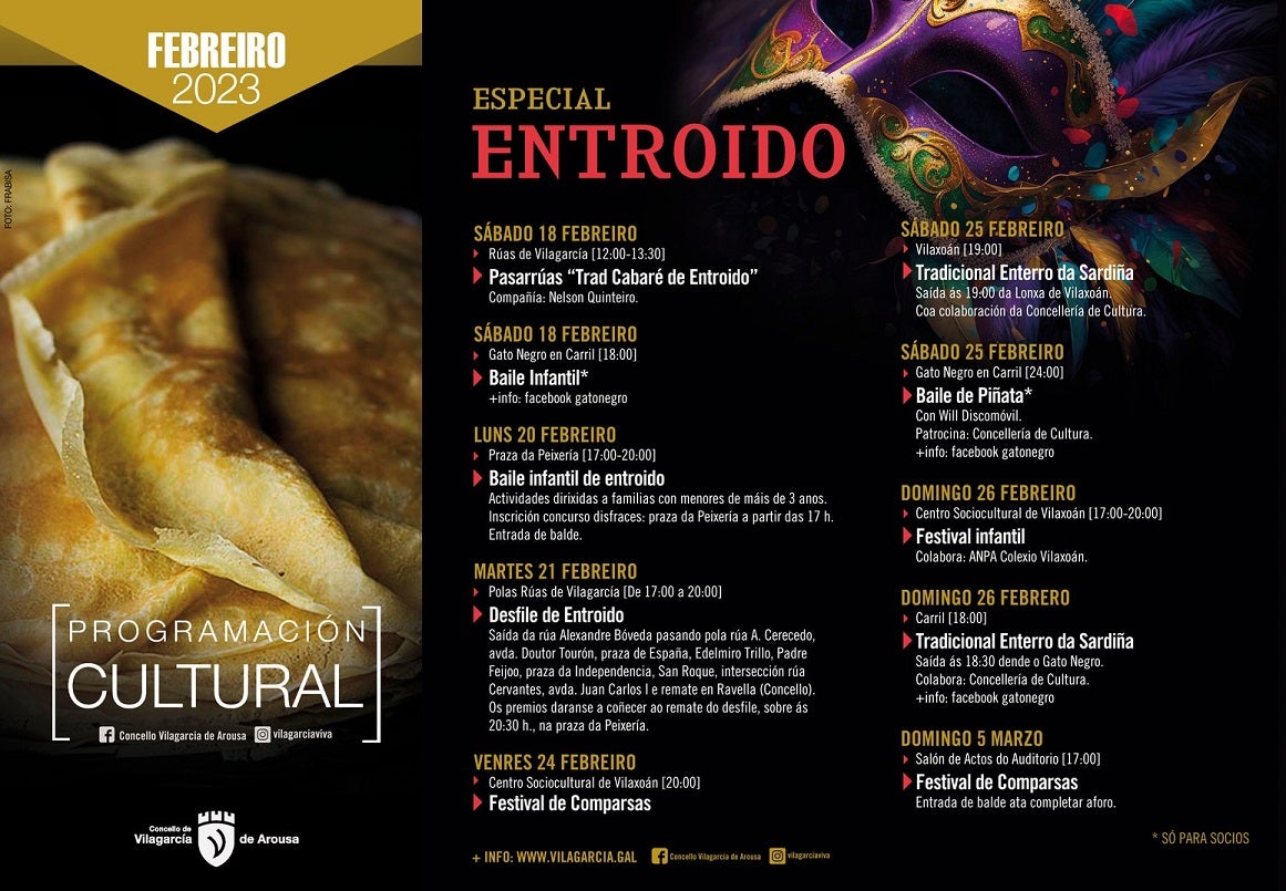 Volve o Entroido de Vilagarcía con máis días, máis actividades e máis premios Volve o Entroido de Vilagarcía con máis días, máis actividades e máis premios