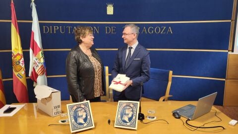 José Antonio Herráiz en la presentación del enigma del sello