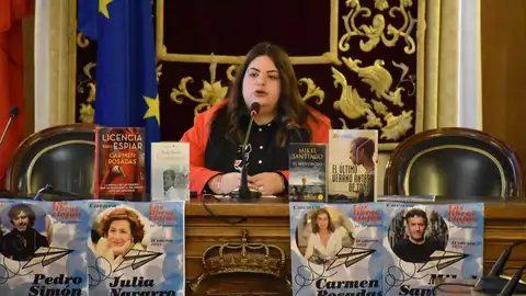 La diputada de Cultura, Fátima García, durante la presentación del programa La diputada de Cultura, Fátima García, durante la presentación del programa