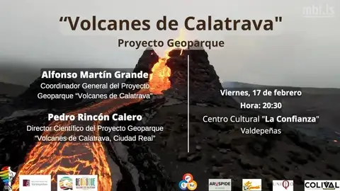 Cartel de la conferencia "Volcanes de Calatrava" Cartel de la conferencia "Volcanes de Calatrava"