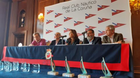 En la presentaci&oacute;n del Cto. Galego de Vela Optimist. 