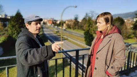 El concejal de Somos Oviedo, Ignacio Fern&aacute;ndez del P&aacute;ramo, y la candidata de Podemos a la presidencia del Principado, Covadonga Tom&eacute;. - SOMOS OVIEDO