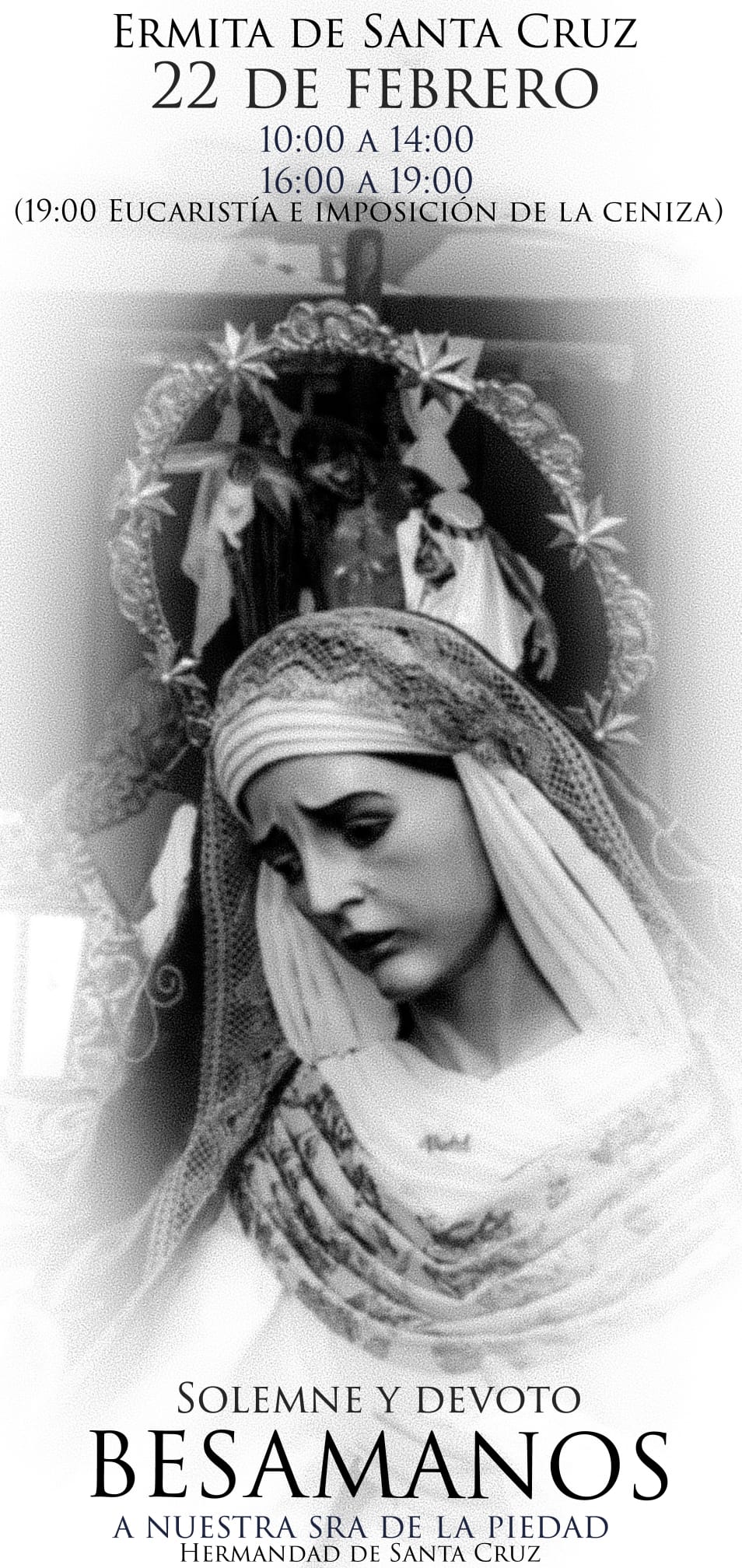 La Hermandad de Santa Cruz de Alicante celebra un 'besamanos' a Nuestra Señora de la Piedad coincidiendo con el miércoles de ceniza La Hermandad de Santa Cruz de Alicante celebra un 'besamanos' a Nuestra Señora de la Piedad coincidiendo con el miércoles de ceniza