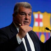 El presidente del Barcelona, Joan Laporta