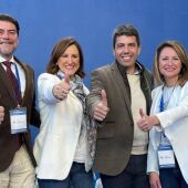 Luis Barcala y las candidatas a la alcaldía de Valencia y Castellón junto al presidente regional del Pp