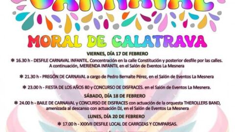 Programa de Carnaval de Moral de Calatrava