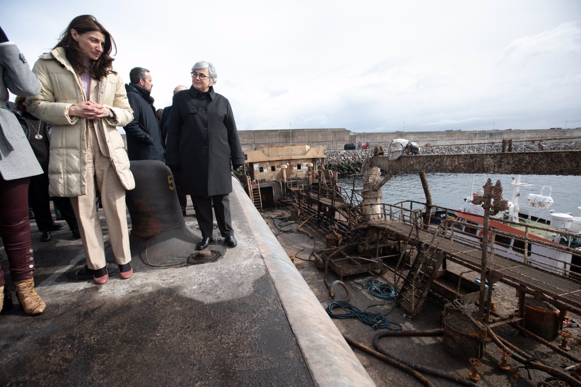 La ministra Llop visita Gijón para conocer el operativo del 'Nahir' La ministra Llop visita Gijón para conocer el operativo del 'Nahir'