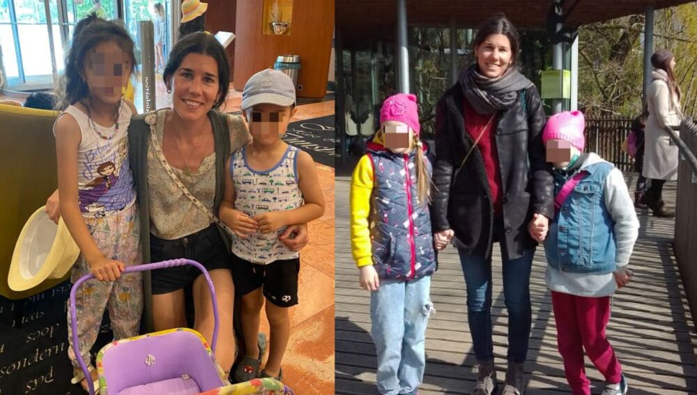 María Morollón con los niños ucranianos