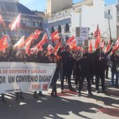 Concentración de los sindicatos en la Plaza Mayor de Ciudad Real
