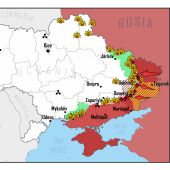 Mapa de la guerra en Ucrania, un año después