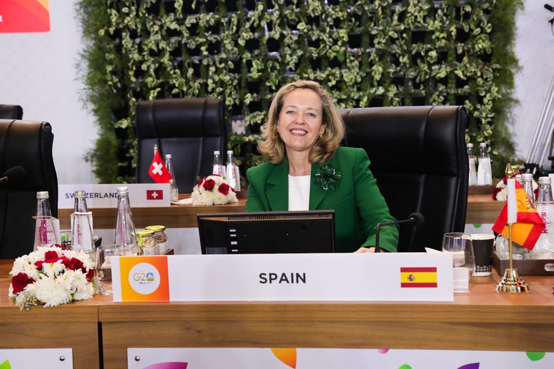Nadia Calviño dice que la guerra en Ucrania dificulta un acuerdo del G20: "Las conversaciones son más difíciles" Nadia Calviño dice que la guerra en Ucrania dificulta un acuerdo del G20: "Las conversaciones son más difíciles"