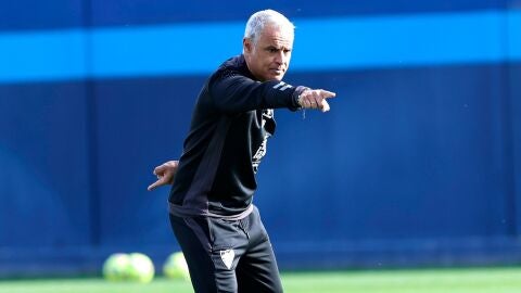 Pellicer entrenando en La Rosaleda 
