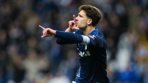 Jimmy celebra su gol al Albacete