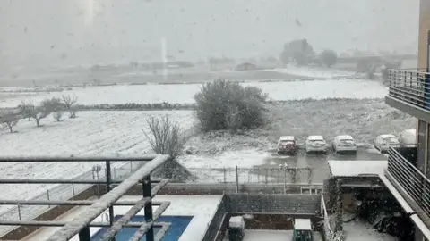 La borrasca Juliette también ha dejado nieve en Montuïri La borrasca Juliette también ha dejado nieve en Montuïri