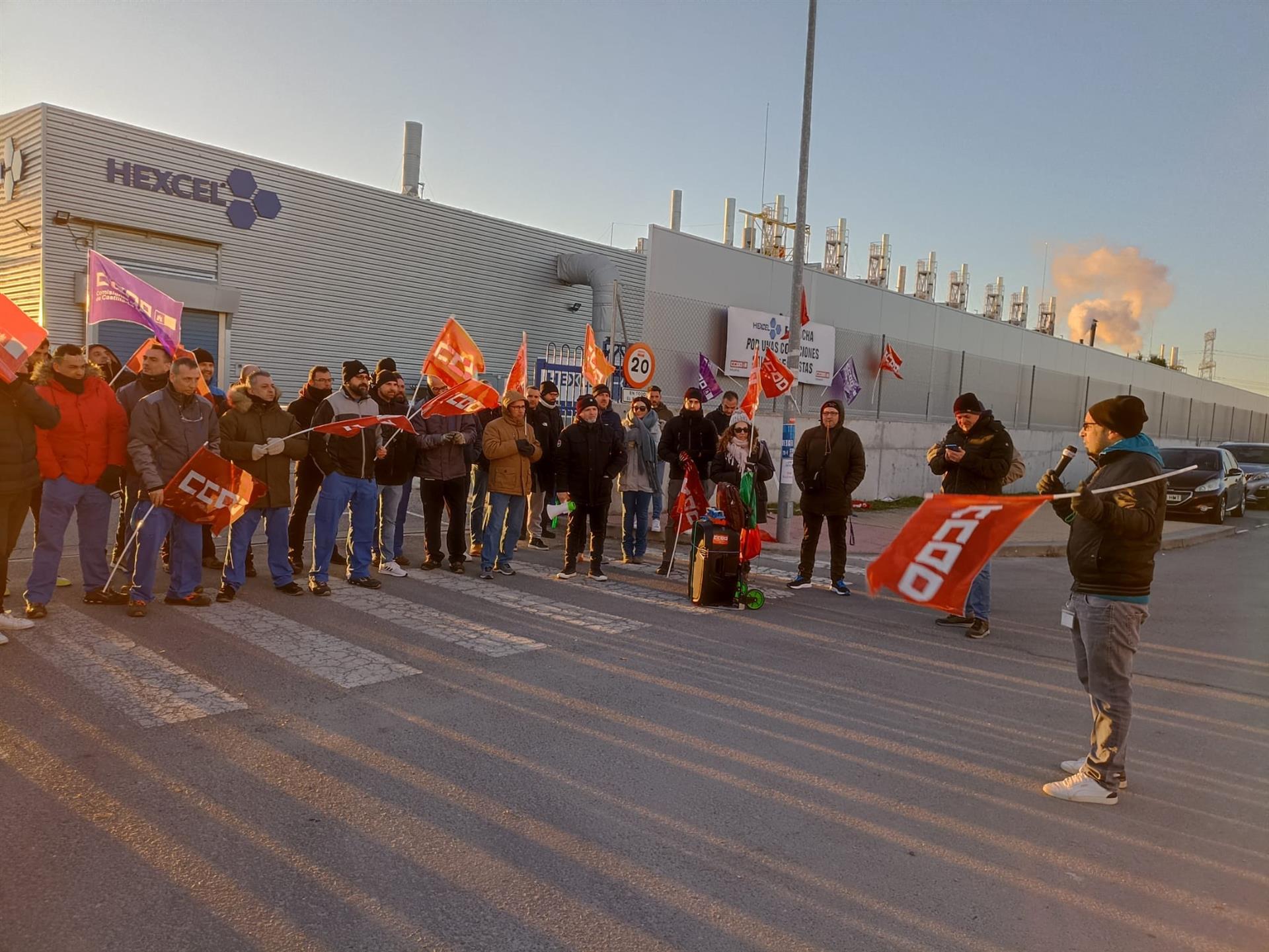 Primera jornada de paros en Hexcel Fibers Illescas (Toledo) Primera jornada de paros en Hexcel Fibers Illescas (Toledo)