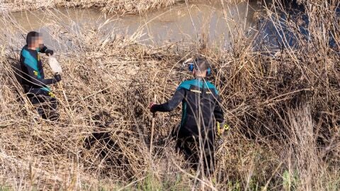 Agentes de la Guardia Civil buscabn pruebas que ayuden a esclarecer el suceso