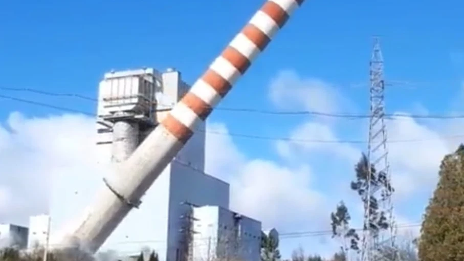 Torre de Meirama Fue dinamitada este 1 de marzo de 2023.