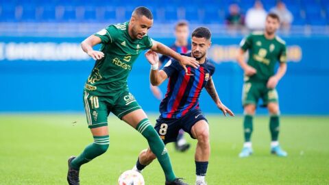 Pablo Ganet, jugador del Real Murcia, en el Johan Cruyff ante el Barsa B