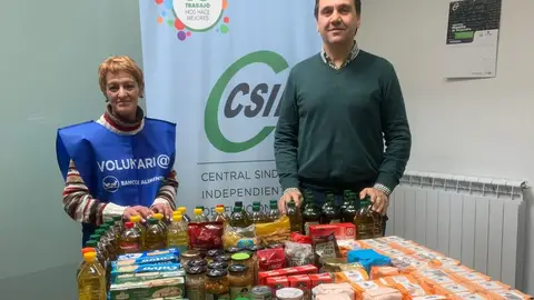 CSIF Palencia entrega al Banco de Alimentos la ayuda recogida en la campaña del mes pasado .