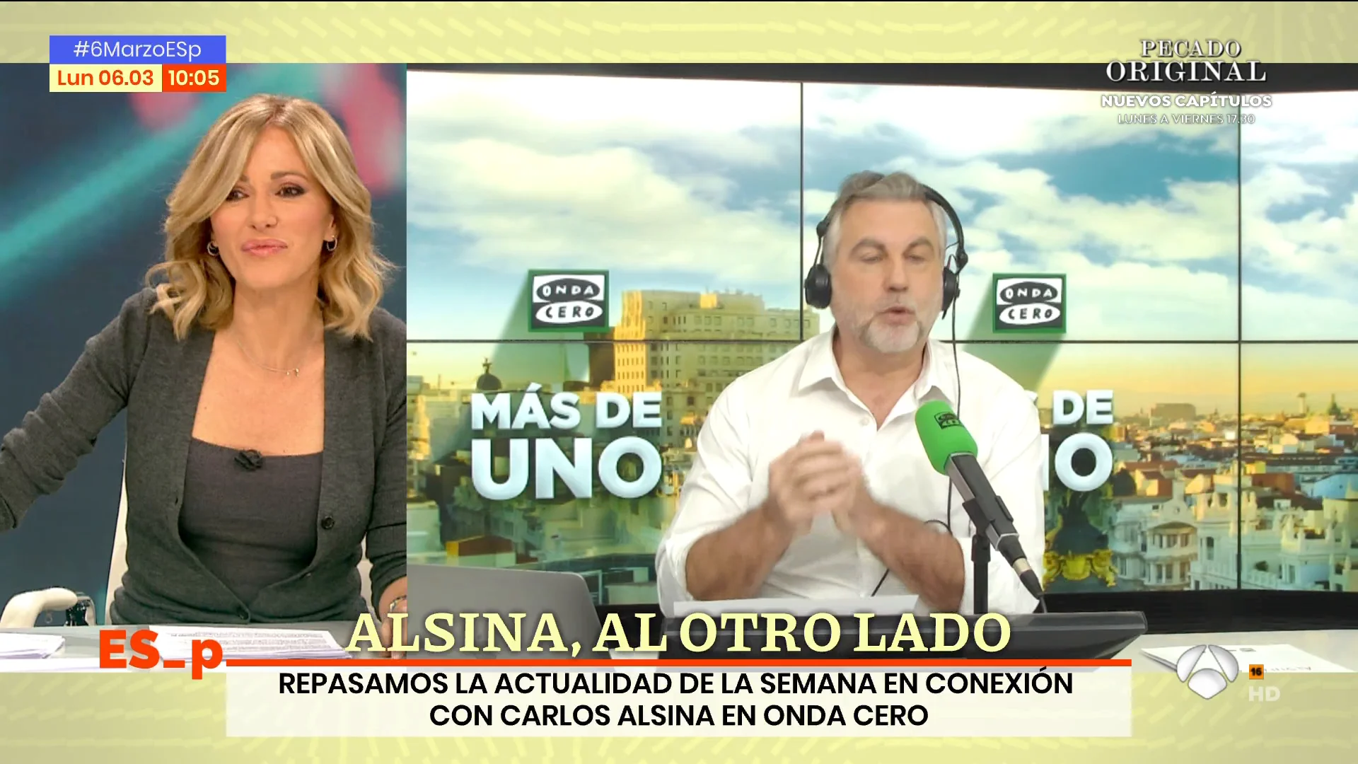 Alsina critica la hipocres&iacute;a de S&aacute;nchez: "Si quiere avanzar en la paridad, deber&iacute;a empezar por su entorno m&aacute;s inmediato"