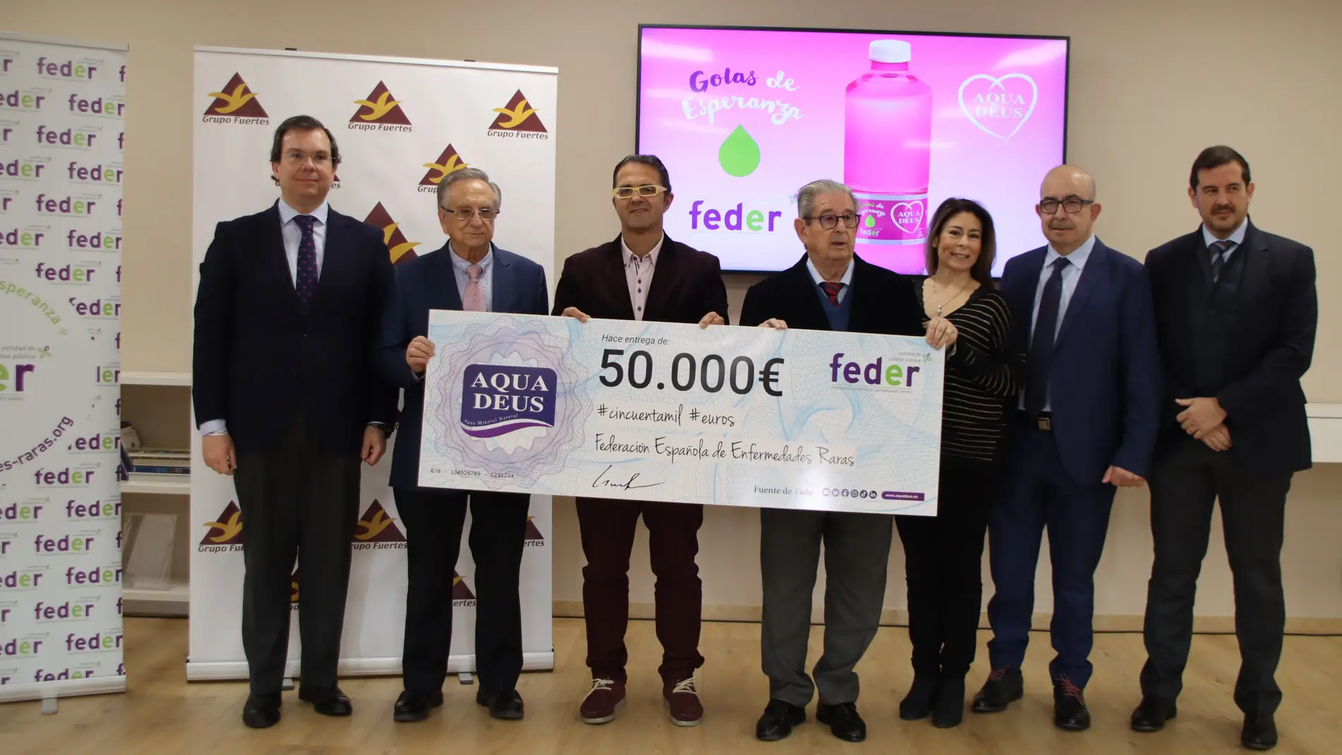 Aquadeus dona 50.000 euros a la Federación Española de Enfermedades Raras
