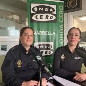 Mujeres policías de Marbella conmemorando el 8M en Onda Cero