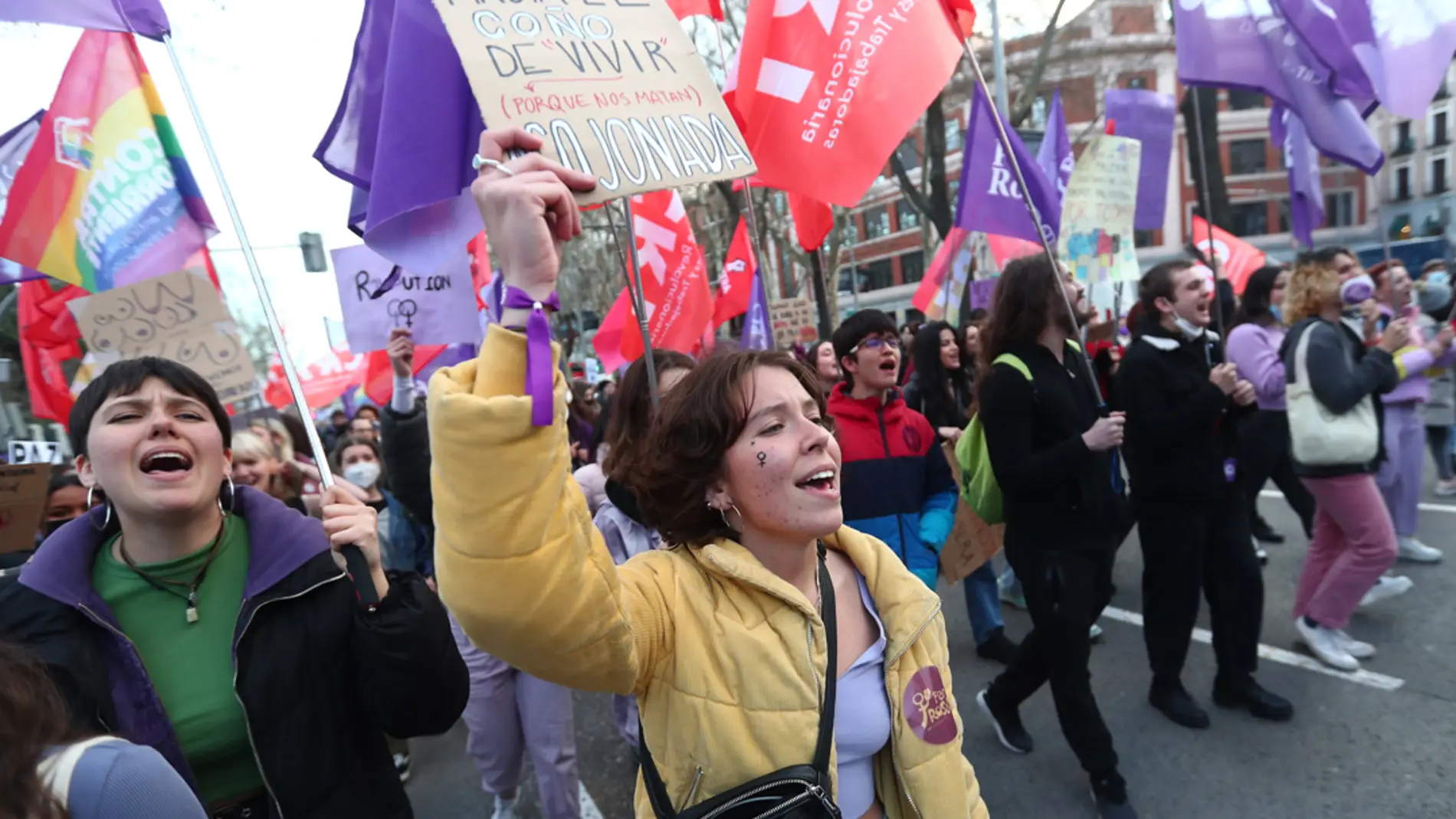 Manifestación del 8 de marzo de 2022 en Madrid. 