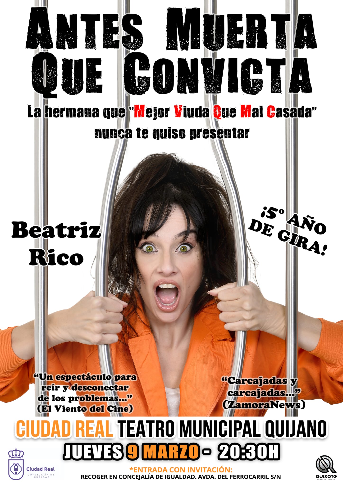 Beatriz Rico protagoniza este jueves en el Quijano el monólogo "Antes muerta que convicta" Beatriz Rico protagoniza este jueves en el Quijano el monólogo "Antes muerta que convicta"