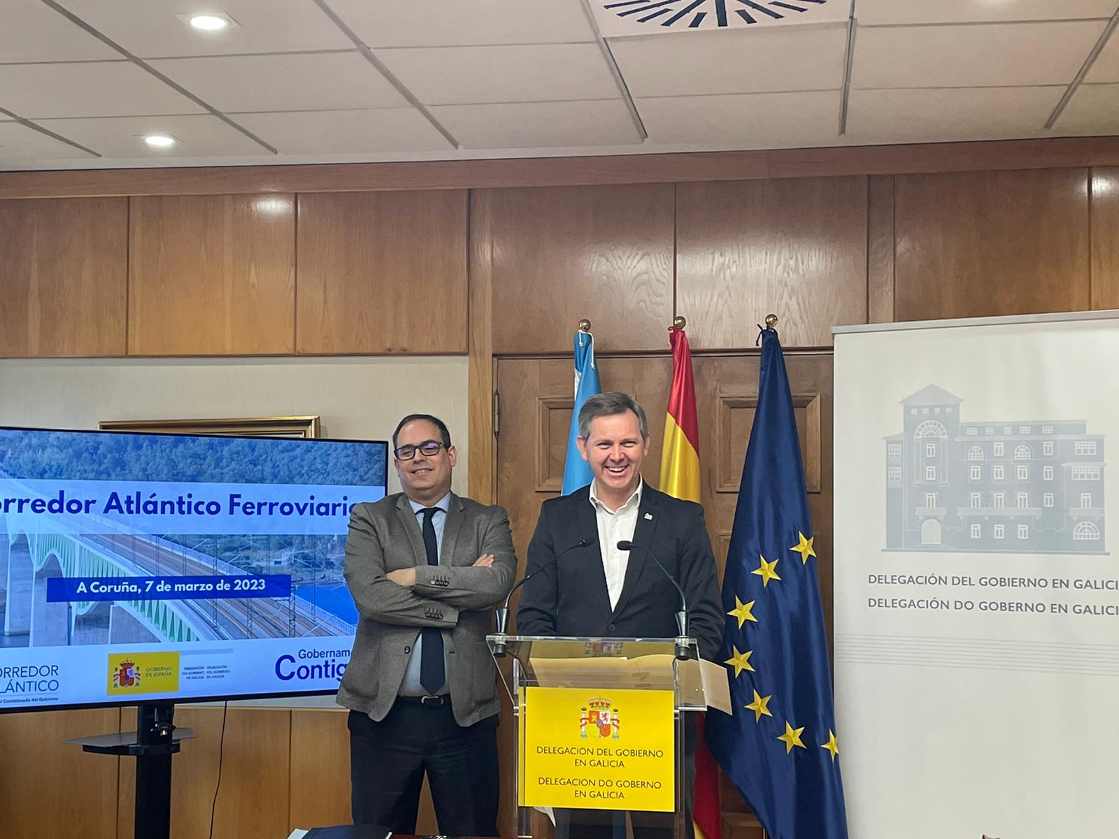 El comisionado del Corredor Atlántico visita por primera vez Galicia El comisionado del Corredor Atlántico visita por primera vez Galicia