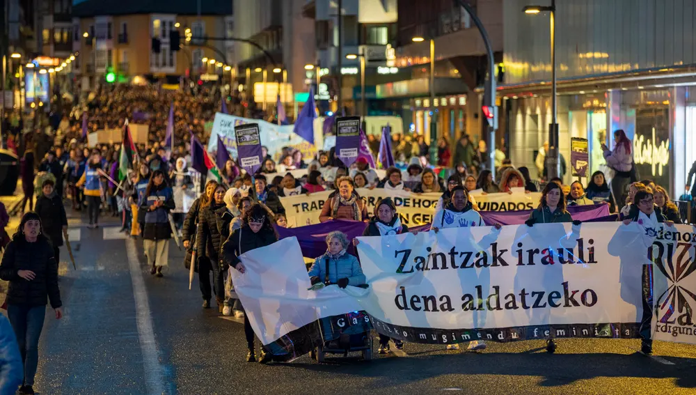 Imagen de la manifestación del 8M en Vitoria