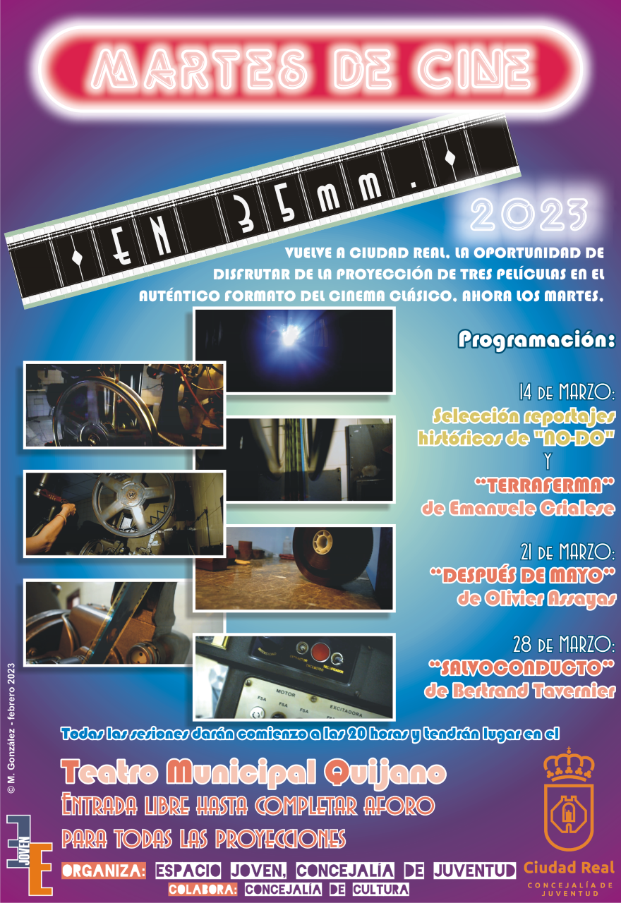 Ciudad Real recupera el cine en 35 mm en el Teatro Quijano los martes del mes de marzo Ciudad Real recupera el cine en 35 mm en el Teatro Quijano los martes del mes de marzo